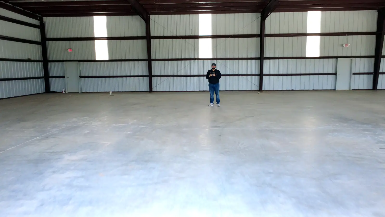 For scale: one person inside a space